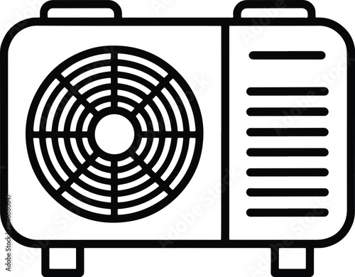 Air conditioner unit icon vector illustration