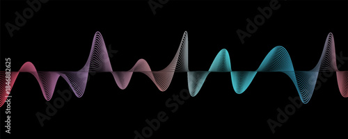 Music equalizer sound wave illustration vector.
