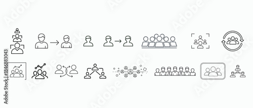 Chess pieces and board illustrations in various stages and arrangements