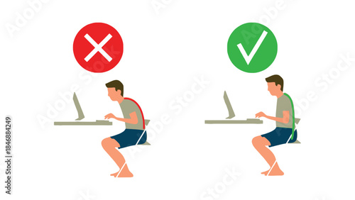 Proper sitting posture for healthy back