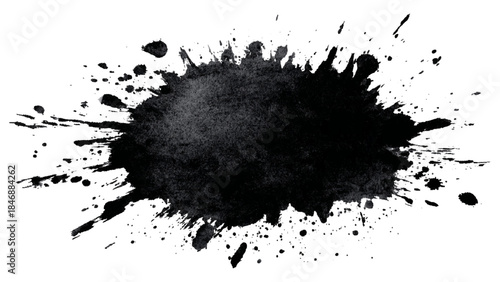 Abstract grunge paint brushstroke texture. scratched dirty ink splatter stains black and white brush stroke artistic vector background design.