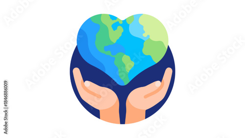 symbol of hands holding earth 