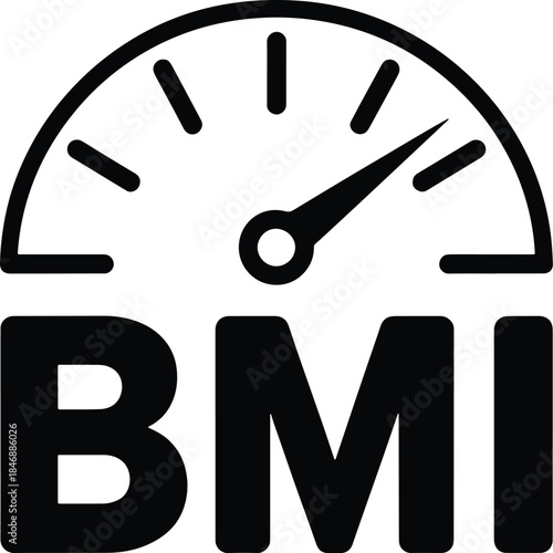Body Mass Index Meter Shows Health Indicator
