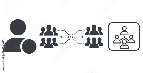 Network connection and group organization chart