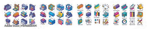 Collection of 3d icons: technology, office supplies, design tool