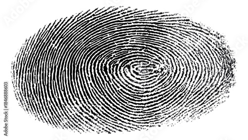 Black and white fingerprint silhouette texture. abstract grunge paint stain fingerprint symbol vector design.