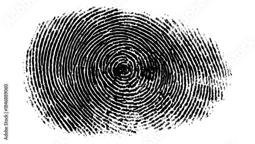 Black and white fingerprint silhouette texture. abstract grunge paint stain fingerprint symbol vector design.