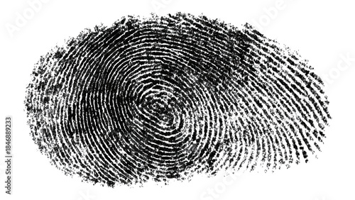 Black and white fingerprint silhouette texture. abstract grunge paint stain fingerprint symbol vector design.