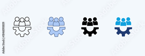 Resource Management Multiple Icon Illustration Vector