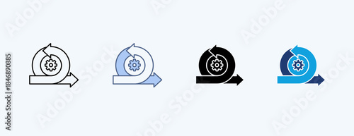 Agile Multiple Icon Illustration Vector