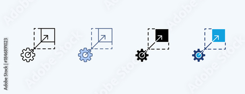 Scalability Multiple Icon Illustration Vector