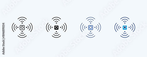 Sensor Multiple Icon Illustration Vector