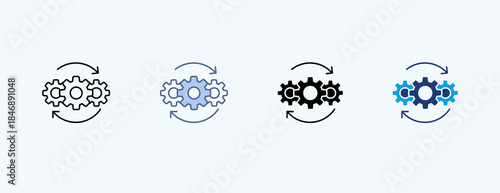 Integration Multiple Icon Illustration Vector