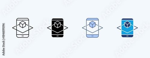 Augmented Reality Multiple Icon Illustration Vector