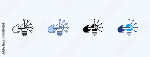 Bulb Multiple Icon Illustration Vector