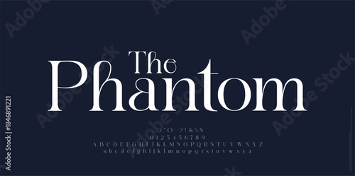 Elegant Font Uppercase Lowercase And Number. Classic Lettering Minimal Fashion Designs. Typography modern serif fonts regular decorative vintage concept. vector illustration