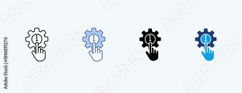 Information Management Multiple Icon Illustration Vector