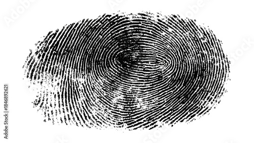Black and white fingerprint silhouette texture. abstract grunge paint stain fingerprint symbol vector design.