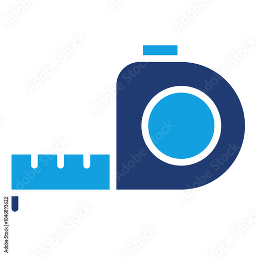 Tape Measure Blue Color Icon