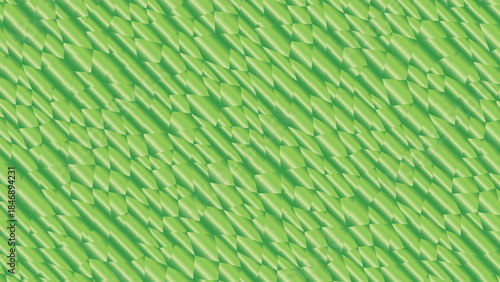 Bright Green Geometric Pattern with Shiny Surface reflective
