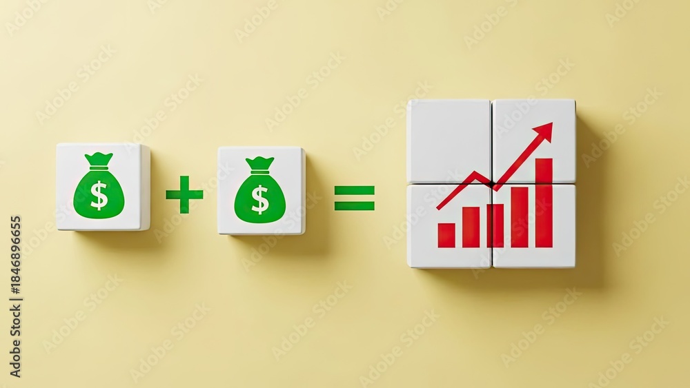 Fototapeta premium Investing money for financial growth and profit increase