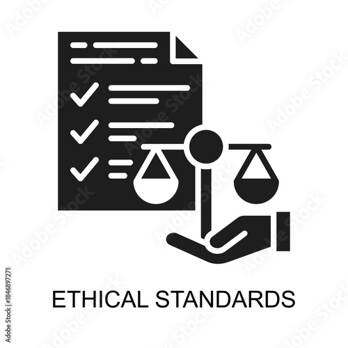 Ethical Standards icon glyph vector illustration
