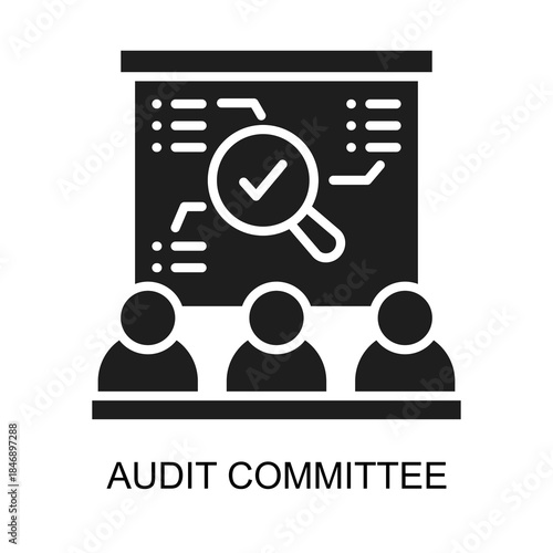 Audit Committee icon glyph vector illustration