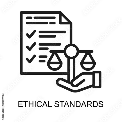 Ethical Standards icon line vector illustration