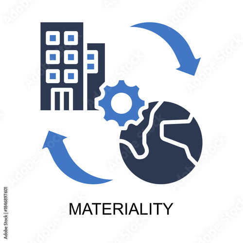 Materiality icon solid vector illustration