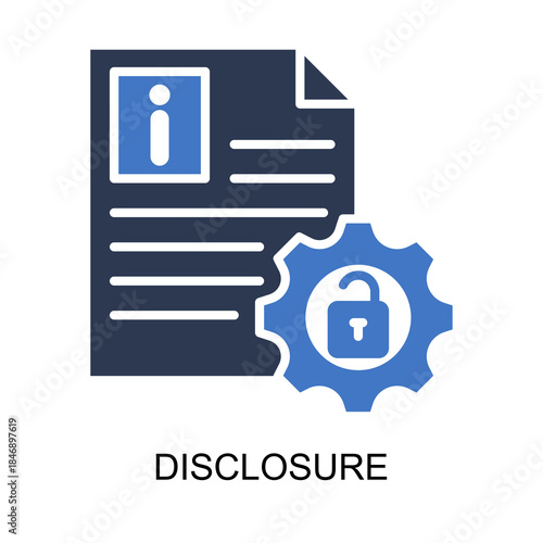 Disclosure icon solid vector illustration