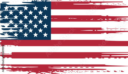 A digitally rendered artistic concept of a distressed national emblem, featuring the iconic star and stripe pattern with a grunge texture, symbolizing resilience and heritage