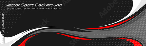  car livery design. sporty background design for vehicle vinyl wrap and car branding in black color vector template EPS 10