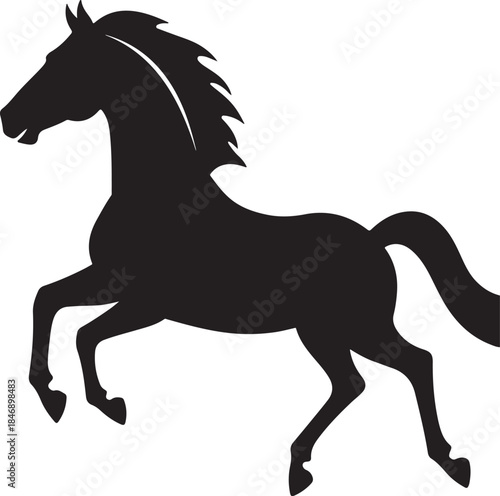 silhouette of a horse, horse silhouette vector, horse, animal, silhouette, farm, illustration, running, stallion, horses, art, sport, tail, race, outline, equine, nature, vector, black, animals, mamma