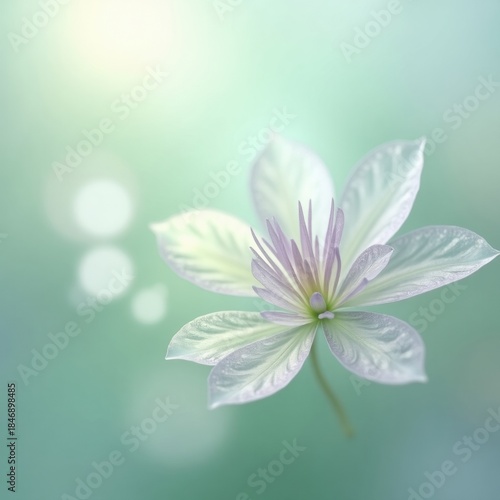 Wallpaper Mural Delicate white flower in soft light Torontodigital.ca