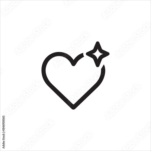 black Heart vector icon. heartbeat icon on isolated background. Symbol cardiogram heart logo in linear style. Vector illustration