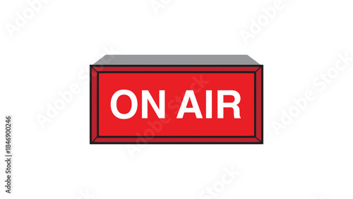 Red ON AIR sign for live broadcast