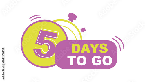 Countdown timer with 5 days to go