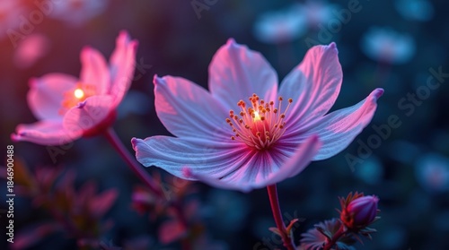 Wallpaper Mural Delicate pink flowers in soft light Torontodigital.ca