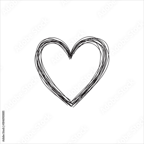 black Heart vector icon. heartbeat icon on isolated background. Symbol cardiogram heart logo in linear style. Vector illustration