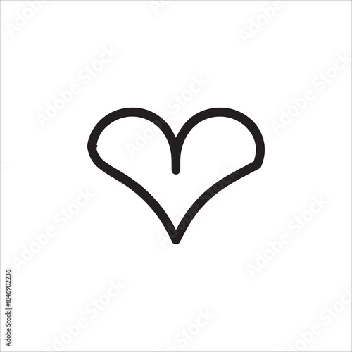 black Heart vector icon. heartbeat icon on isolated background. Symbol cardiogram heart logo in linear style. Vector illustration