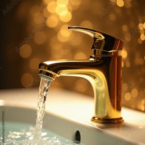 Wallpaper Mural Modern gold bathroom faucet Torontodigital.ca