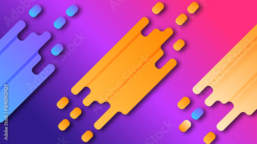 Vibrant Gradient Drip Bars Abstract Background (16:9)