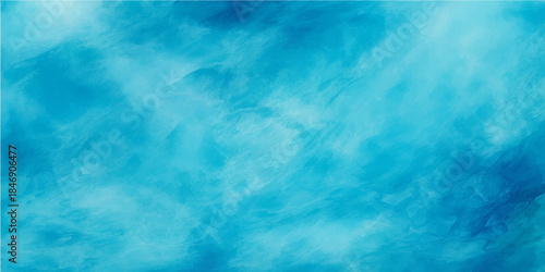 A bright blue sky with fluffy white clouds and clear summer sunlight creates a beautiful nature cloudscape background in the open air