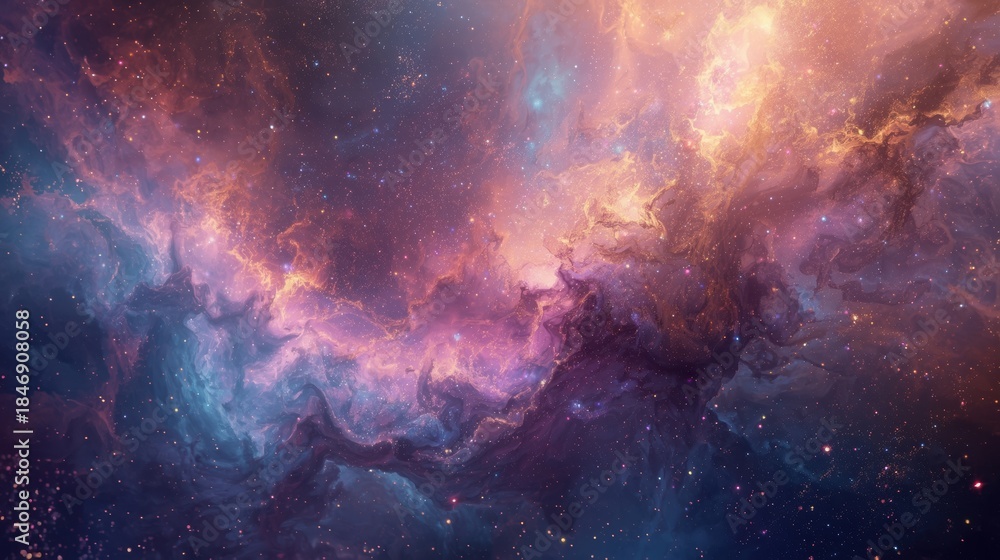 Naklejka premium Cosmic nebula in deep space