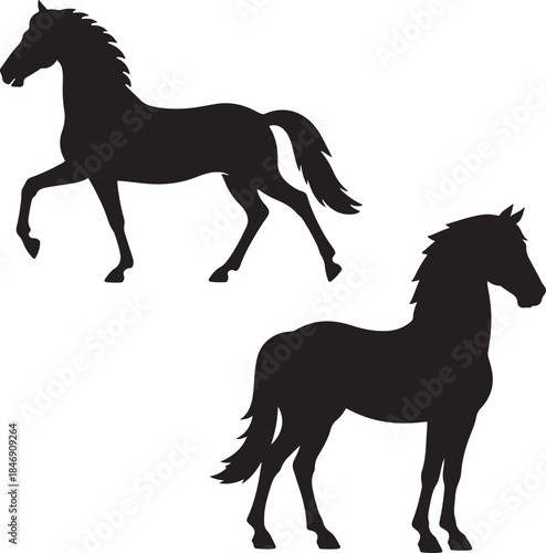 silhouette of a horse ,horse silhouette vector ,horse, animal, silhouette, farm, illustration, running, stallion, horses, art, sport, tail, race, outline, equine, nature, vector, black, animals, mamma