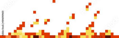 Pixel art fire illustrating retro game graphics
