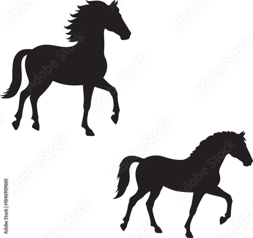 silhouette of a horse ,horse silhouette vector ,horse, animal, silhouette, farm, illustration, running, stallion, horses, art, sport, tail, race, outline, equine, nature, vector, black, animals, mamma