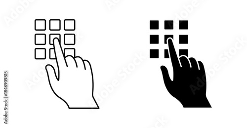 Keypad Input Icon for Secure Data Entry and User Interface Design