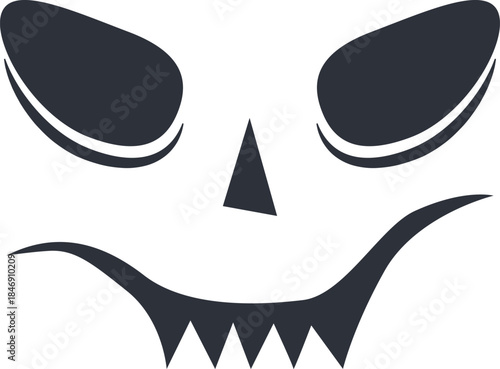 Scary face cartoon graphic drawing happy Halloween concept