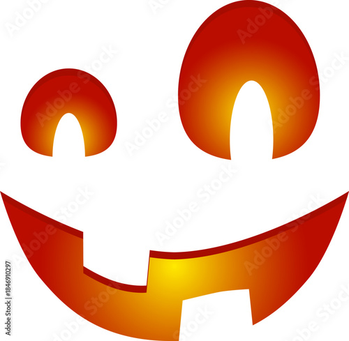 Jack o lantern face smiling celebrating Halloween holiday